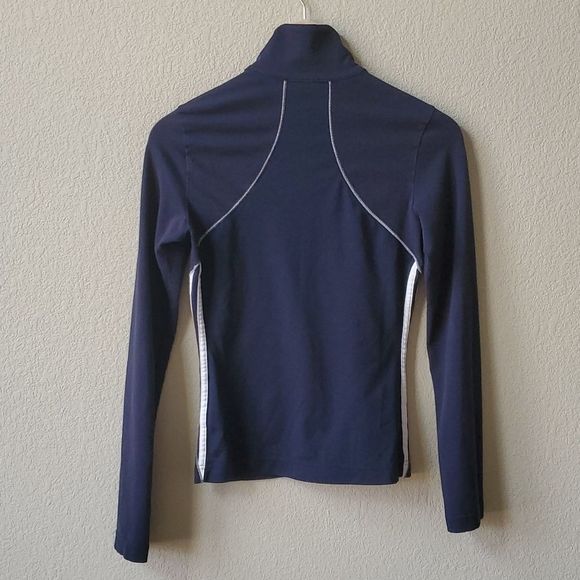 3️⃣💲2️⃣0️⃣ ADIDAS navy zip front athletic top sweat top XS - Picture 6 of 13